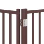 Puerta de perros plegable 12 paneles madera álamo marrón 600 cm by , Dog kennels and fences - Ref: Foro24-3155719, Price: 164...