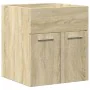 Set de muebles de baño 3 pzas madera contrachapada roble Sonoma by , Bathroom furniture - Ref: Foro24-3324986, Price: 128,99 ...