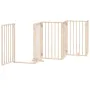 Puerta para perros plegable 9 paneles madera de álamo 450 cm by , Dog kennels and fences - Ref: Foro24-3155532, Price: 112,18...