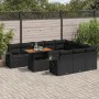 Set de sofás de jardín 11 pzas y cojines ratán sintético negro | Foro24|Onlineshop| Casa, Jardín y Más Foro24.es