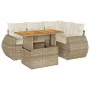 Juego de sofás jardín con cojines 5 pzas ratán sintético beige by , Garden sets - Ref: Foro24-3327257, Price: 491,37 €, Disco...