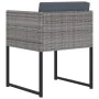 Set de muebles jardín 9 pzas con cojines ratán sintético gris de vidaXL, Conjuntos de jardín - Ref: Foro24-313100, Precio: 45...