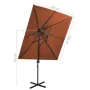 Cantilever umbrella with double terracotta cover 250x250 cm by vidaXL, Umbrellas - Ref: Foro24-312367, Price: 185,34 €, Disco...