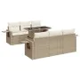 Set sofás de jardín 7 piezas y cojines ratán sintético beige von , Gartensets - Ref: Foro24-3326419, Preis: 684,57 €, Rabatt: %