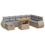 Set sofás jardín y cojines 9 pzas ratán sintético acacia beige by , Garden sets - Ref: Foro24-3328074, Price: 677,95 €, Disco...