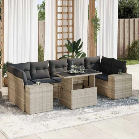 Set de sofás de jardín 8 pzas y cojines ratán sintético gris von , Gartensets - Ref: Foro24-3326763, Preis: 683,27 €, Rabatt: %