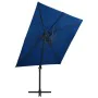 Ampelschirm mit Doppelbespannung azurblau 250x250 cm von vidaXL, Sonnenschirme - Ref: Foro24-312357, Preis: 210,64 €, Rabatt: %