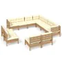 Garden furniture 11 pieces and cushions honey brown pine wood by vidaXL, Garden sets - Ref: Foro24-3096866, Price: 1,00 €, Di...