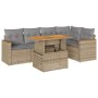 Set sofás jardín y cojines 5 pzas ratán sintético acacia beige by , Garden sets - Ref: Foro24-3327489, Price: 476,51 €, Disco...