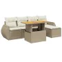 Juego de sofás jardín con cojines 6 pzas ratán sintético beige by , Garden sets - Ref: Foro24-3275809, Price: 561,78 €, Disco...