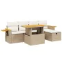 Juego de sofás jardín con cojines 6 pzas ratán sintético beige by , Garden sets - Ref: Foro24-3276138, Price: 563,10 €, Disco...