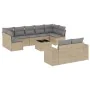 Juego de sofás jardín con cojines beige 10 pzas ratán sintético by , Garden sets - Ref: Foro24-3223028, Price: 672,01 €, Disc...