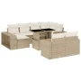 Set de sofás de jardín 11pzas con cojines ratán sintético beige by , Garden sets - Ref: Foro24-3274581, Price: 814,26 €, Disc...