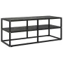 Black TV cabinet with black marble glass 100x40x40 cm by vidaXL, TV Furniture - Ref: Foro24-322858, Price: 97,38 €, Discount: %