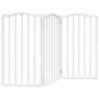 Puerta para perros plegable 3 paneles madera álamo blanca 150cm by , Dog kennels and fences - Ref: Foro24-352214, Price: 47,8...