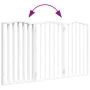 Puerta para perros plegable 3 paneles madera álamo blanca 150cm by , Dog kennels and fences - Ref: Foro24-352214, Price: 47,8...