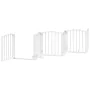 Puerta de perros plegable 12 paneles madera álamo blanca 600 cm by , Dog kennels and fences - Ref: Foro24-3155592, Price: 133...