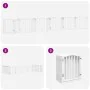 Puerta de perros plegable 12 paneles madera álamo blanca 600 cm by , Dog kennels and fences - Ref: Foro24-3155592, Price: 133...