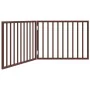 Puerta para perros plegable 2 paneles madera álamo marrón 160cm by , Dog kennels and fences - Ref: Foro24-352200, Price: 35,7...