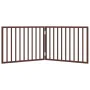 Puerta para perros plegable 2 paneles madera álamo marrón 160cm by , Dog kennels and fences - Ref: Foro24-352200, Price: 35,7...