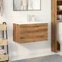 Mueble con lavabo integrado roble artesanal 81x39,5x49 cm by , bathroom vanities - Ref: Foro24-3328924, Price: 226,43 €, Disc...