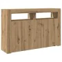 Aparador con LED madera ingeniería roble artisan 115,5x30x75 cm von , Sideboards - Ref: Foro24-856364, Preis: 132,72 €, Rabat...