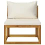 Garden furniture 7 pcs cream cushions solid acacia wood by vidaXL, Garden sets - Ref: Foro24-3057644, Price: 595,24 €, Discou...