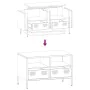 Mueble para TV acero laminado en frío rosa 68x39x43,5 cm by , TV Furniture - Ref: Foro24-851317, Price: 138,63 €, Discount: %