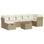 Set de sofás de jardín y cojines 8 piezas ratán sintético beige by , Garden sets - Ref: Foro24-3325314, Price: 623,27 €, Disc...