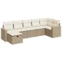 Set sofás de jardín 7 piezas y cojines ratán sintético beige by , Garden sets - Ref: Foro24-3325404, Price: 565,07 €, Discoun...