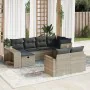 Set sofás jardín 10 pzas con cojines ratán sintético gris claro by , Garden sets - Ref: Foro24-3326066, Price: 674,65 €, Disc...