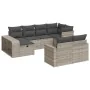 Set sofás jardín 10 pzas con cojines ratán sintético gris claro by , Garden sets - Ref: Foro24-3326066, Price: 674,65 €, Disc...