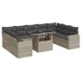 Set sofás jardín 10 pzas con cojines ratán sintético gris claro by , Garden sets - Ref: Foro24-3326383, Price: 796,01 €, Disc...