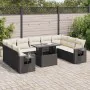 Set de sofás de jardín y cojines 10 pzas ratán sintético negro | Foro24|Onlineshop| Casa, Jardín y Más Foro24.es