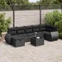 Set de sofás de jardín y cojines 8 piezas ratán sintético negro | Foro24|Onlineshop| Casa, Jardín y Más Foro24.es