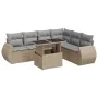 Set sofás de jardín 7 piezas y cojines ratán sintético beige by , Garden sets - Ref: Foro24-3326650, Price: 574,80 €, Discoun...