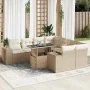 Set de sofás de jardín con cojines 9 pzas ratán sintético beige by , Garden sets - Ref: Foro24-3326769, Price: 904,54 €, Disc...