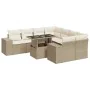 Set de sofás de jardín con cojines 9 pzas ratán sintético beige by , Garden sets - Ref: Foro24-3326769, Price: 904,54 €, Disc...