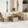 Set de sofás de jardín con cojines 9 pzas ratán sintético beige by , Garden sets - Ref: Foro24-3326963, Price: 821,15 €, Disc...