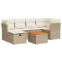 Set sofás de jardín 7 piezas y cojines ratán sintético beige von , Gartensets - Ref: Foro24-3325761, Preis: 473,68 €, Rabatt: %