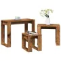 Mesas apilables 3 uds madera de ingeniería madera envejecida by , Side tables - Ref: Foro24-856678, Price: 53,16 €, Discount: %