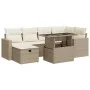 Set sofás de jardín 7 piezas y cojines ratán sintético beige by , Garden sets - Ref: Foro24-3327818, Price: 605,23 €, Discoun...