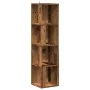 Mueble de esquina madera de ingeniería envejecida 33x33x132 cm by , Lockers and storage cabinets - Ref: Foro24-856722, Price:...