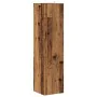 Mueble de esquina madera de ingeniería envejecida 33x33x132 cm by , Lockers and storage cabinets - Ref: Foro24-856722, Price:...