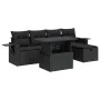 Set de sofás de jardín 6 piezas y cojines ratán sintético negro by , Garden sets - Ref: Foro24-3327845, Price: 541,66 €, Disc...