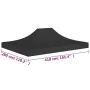 Black party tent roof 4x3 m 270 g/m² by vidaXL, Covers for tents and gazebos - Ref: Foro24-315360, Price: 33,20 €, Discount: %