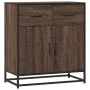 Aparador madera ingeniería y metal marrón roble 68x35x76 cm by , Sideboards - Ref: Foro24-848983, Price: 96,35 €, Discount: %