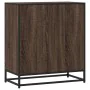 Aparador madera ingeniería y metal marrón roble 68x35x76 cm by , Sideboards - Ref: Foro24-848983, Price: 96,35 €, Discount: %