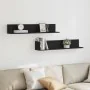 Estantes de pared 2 uds madera ingeniería negro 100x16,5x16,5cm by , Shelves and shelves - Ref: Foro24-860041, Price: 41,44 €...