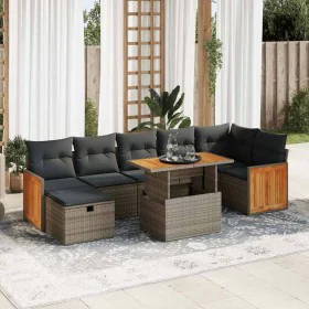 Juego de sofás jardín con cojines 5 pzas ratán sintético gris von , Gartensets - Ref: Foro24-3328166, Preis: 573,84 €, Rabatt: %